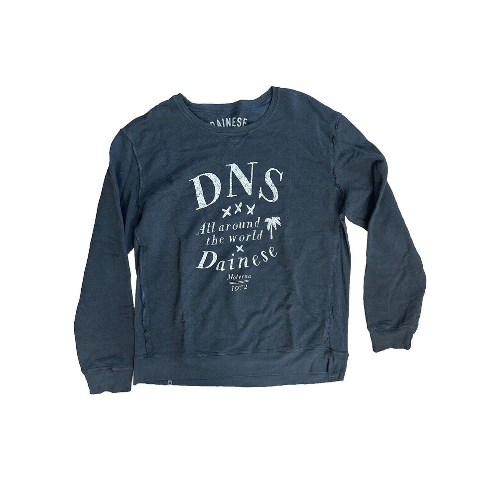 Dainese Sweatshirt XXXL Black Tourism Crew Neck Sweatshirt Made in Tunisia